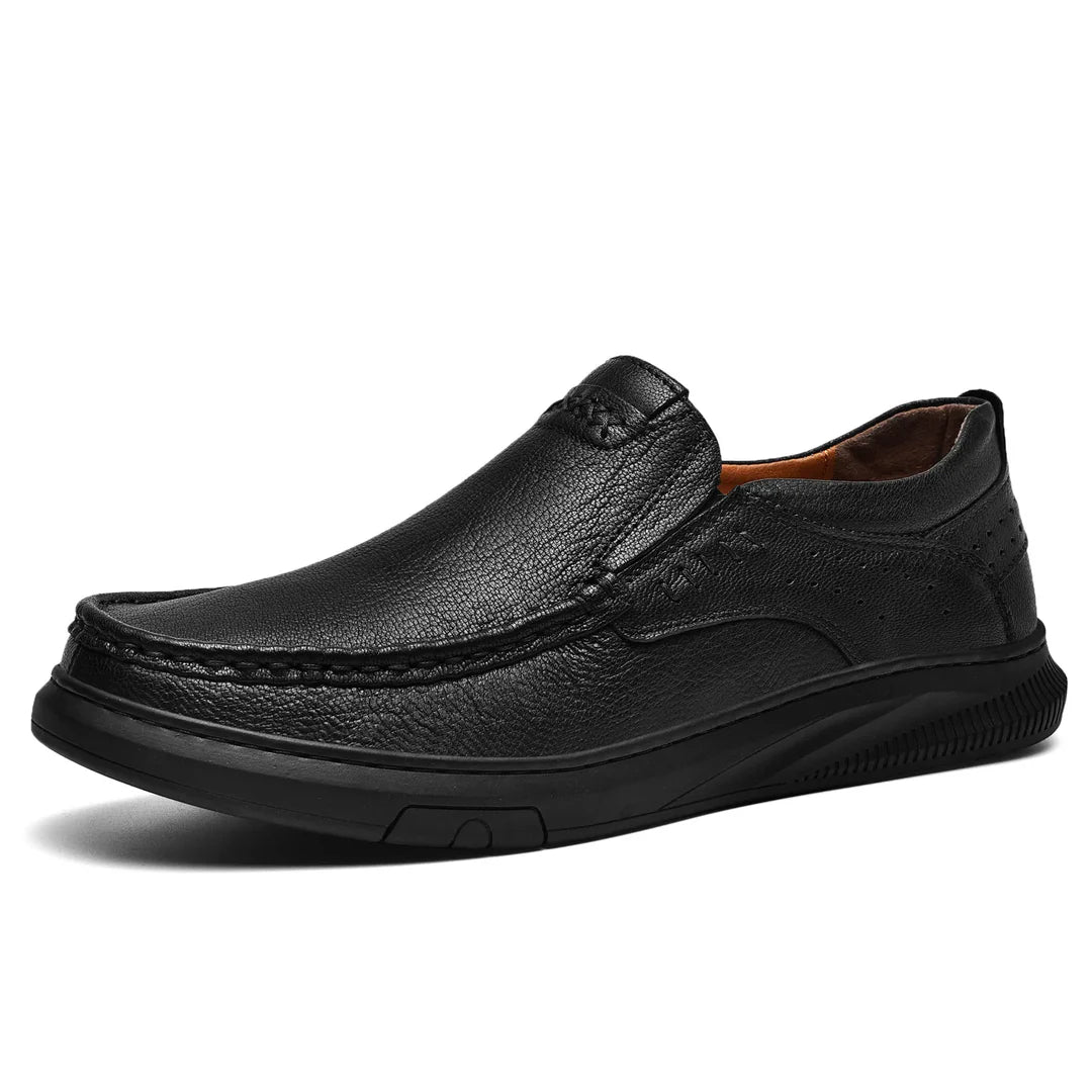 PrimeStep™ Genuine Leather Slip-On Loafers – Orthopedic Comfort for Everyday Wear