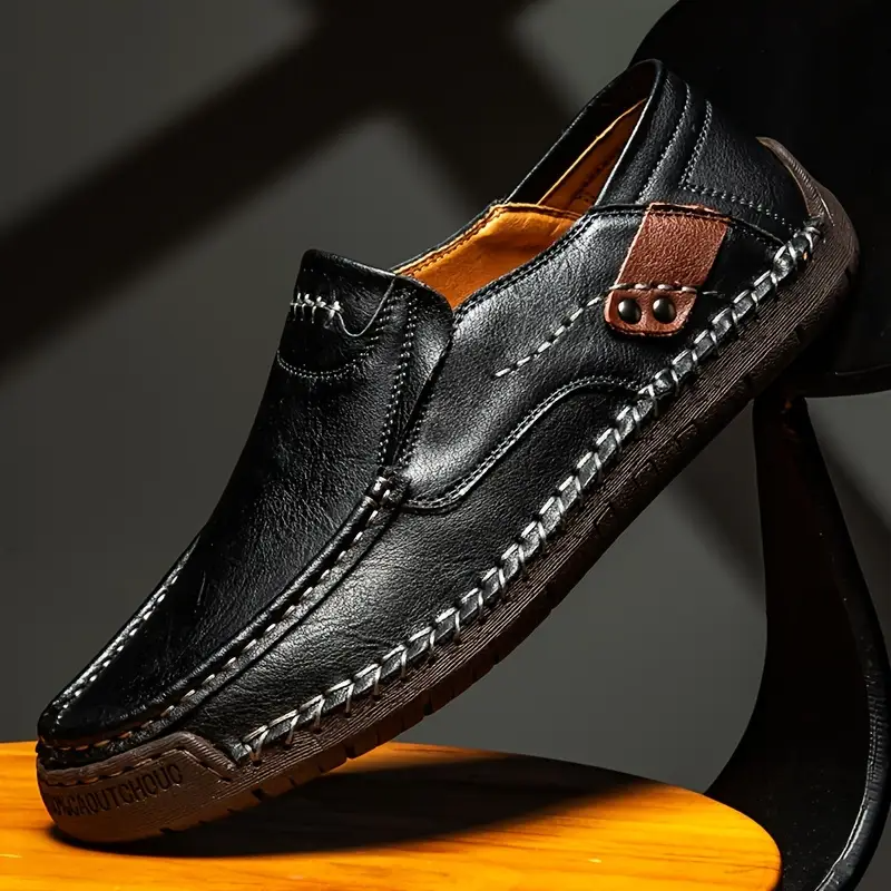 2026 EaseStep™ Classic Hand-Stitched Leather Loafers – Comfortable, Supportive, Slip-On