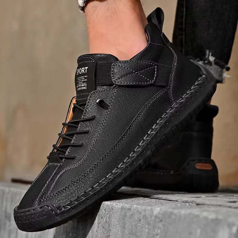 EaseStep™ Leather Sneakers – Soft Comfort & Orthopedic Support
