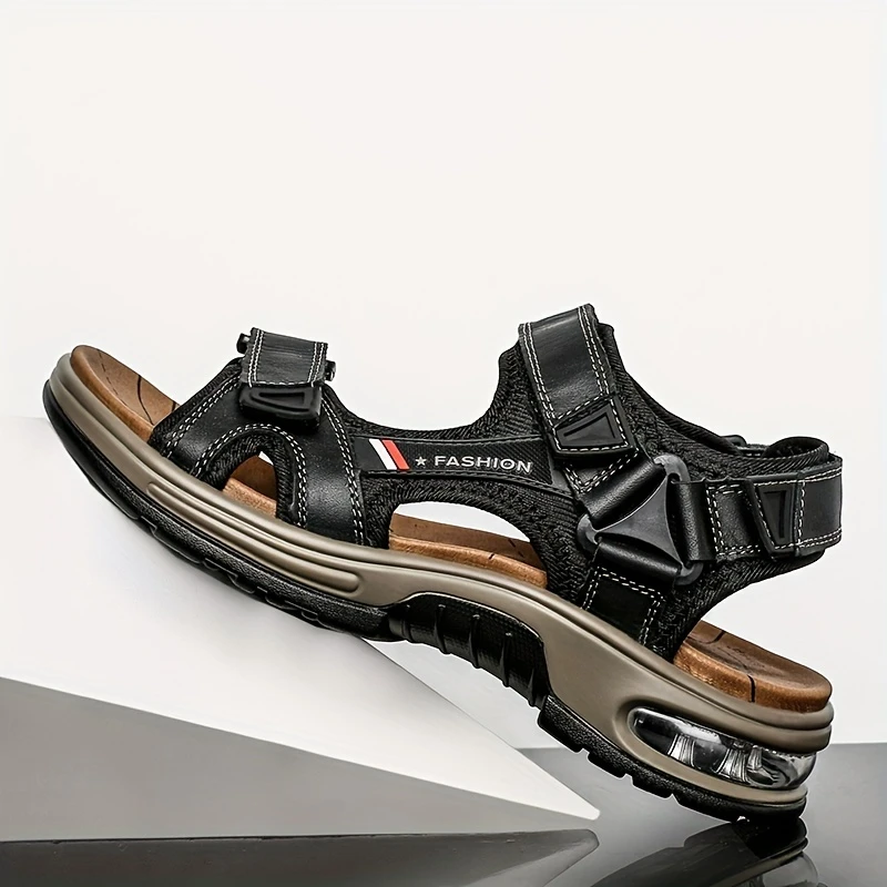 💯Summer Collection 💯Men's Orthopedic Leather Sandals – Breathable, Adjustable, Air Cushion