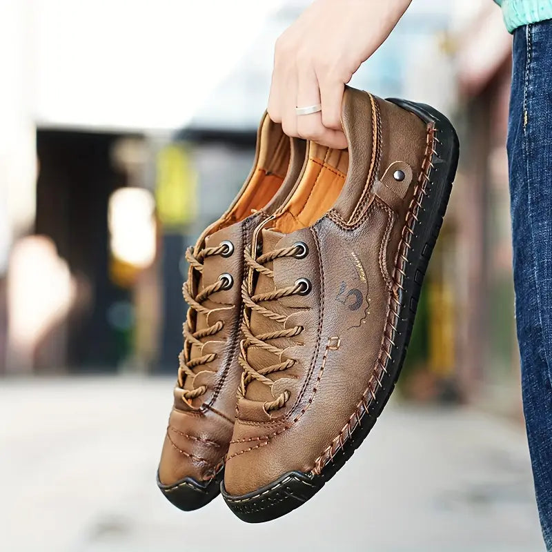 2025 Handmade Leather Sneakers for Men – Supportive & Stylish