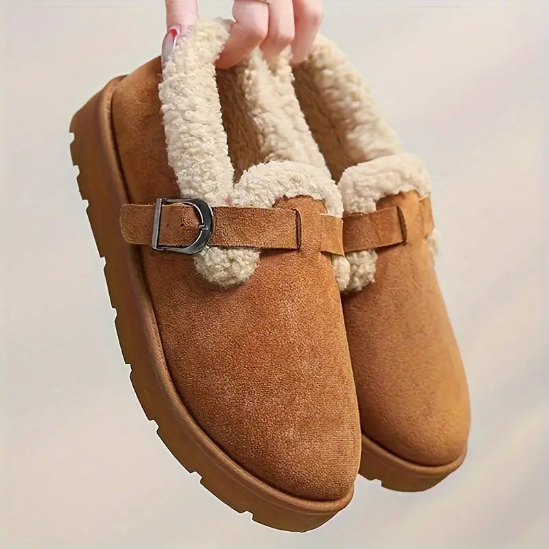 CozyStep™ Plush Round Toe Slip-on Shoes – Warmth & Orthopedic Comfort