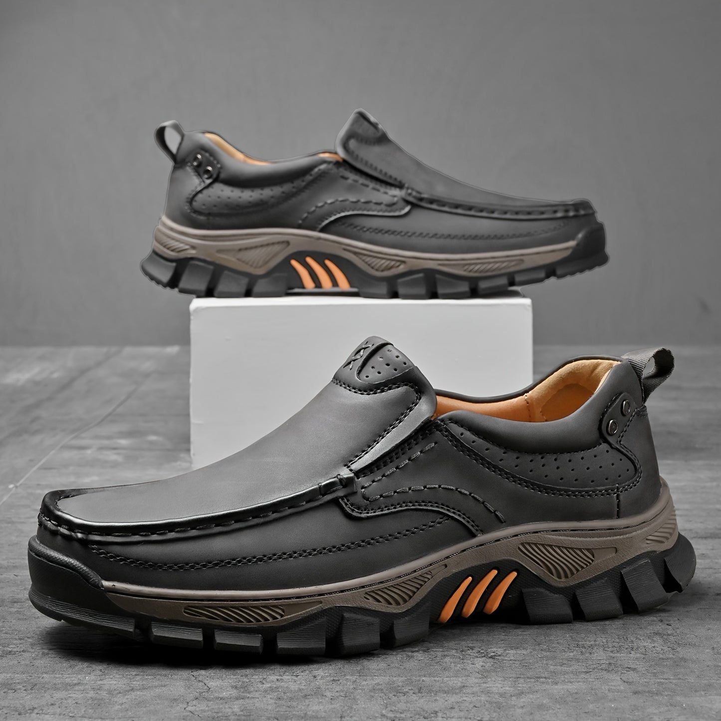 Men's Rugged Slip-On Shoes – Orthopedic Comfort & Wide Fit