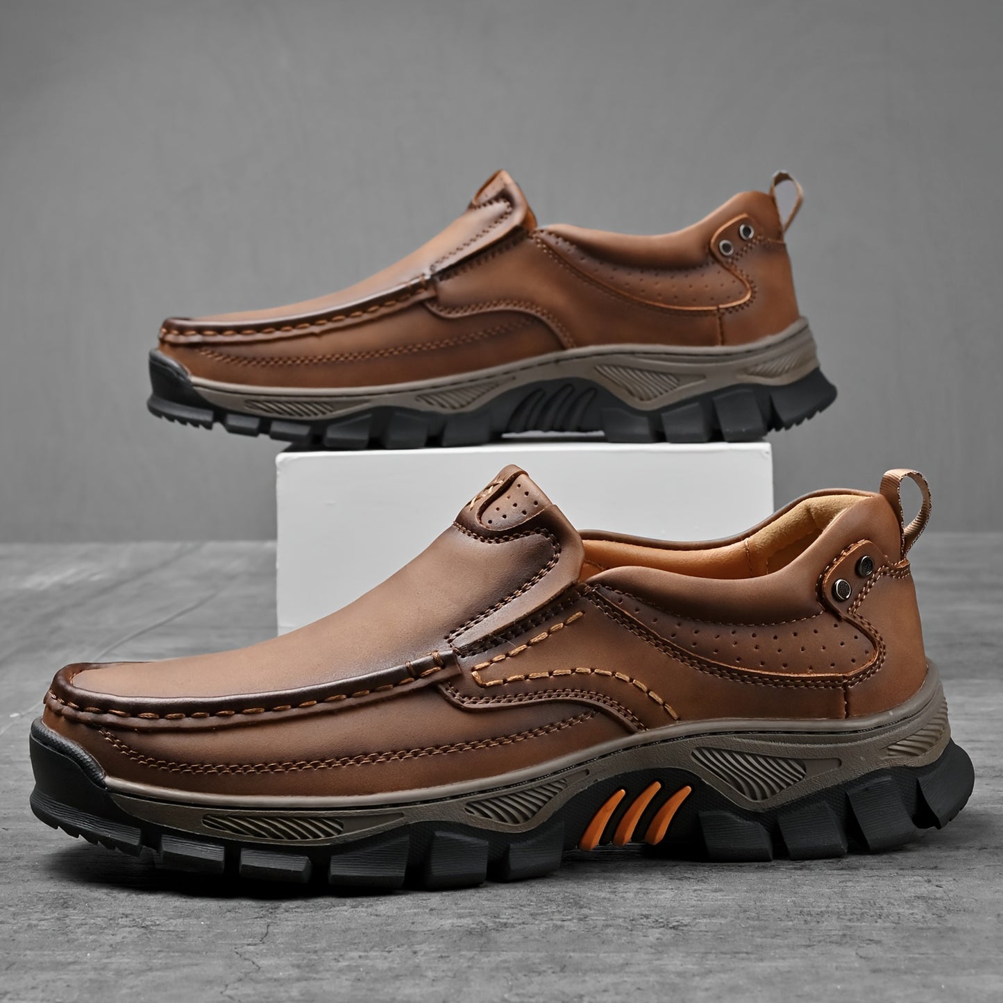 Men's Rugged Slip-On Shoes – Orthopedic Comfort & Wide Fit