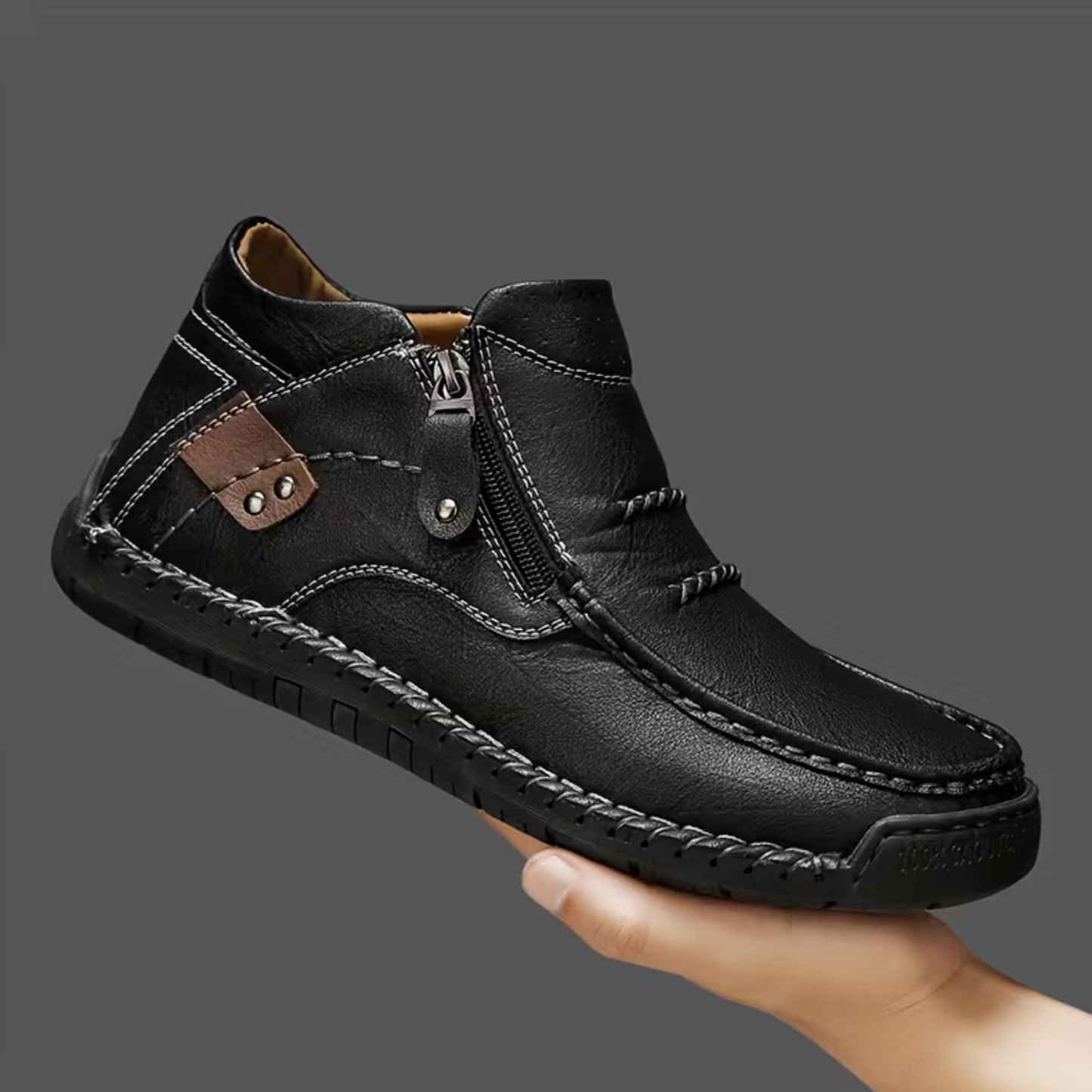2026 EaseStep™ Classic Hand-Stitched Leather Loafers – Comfortable, Supportive, Slip-On