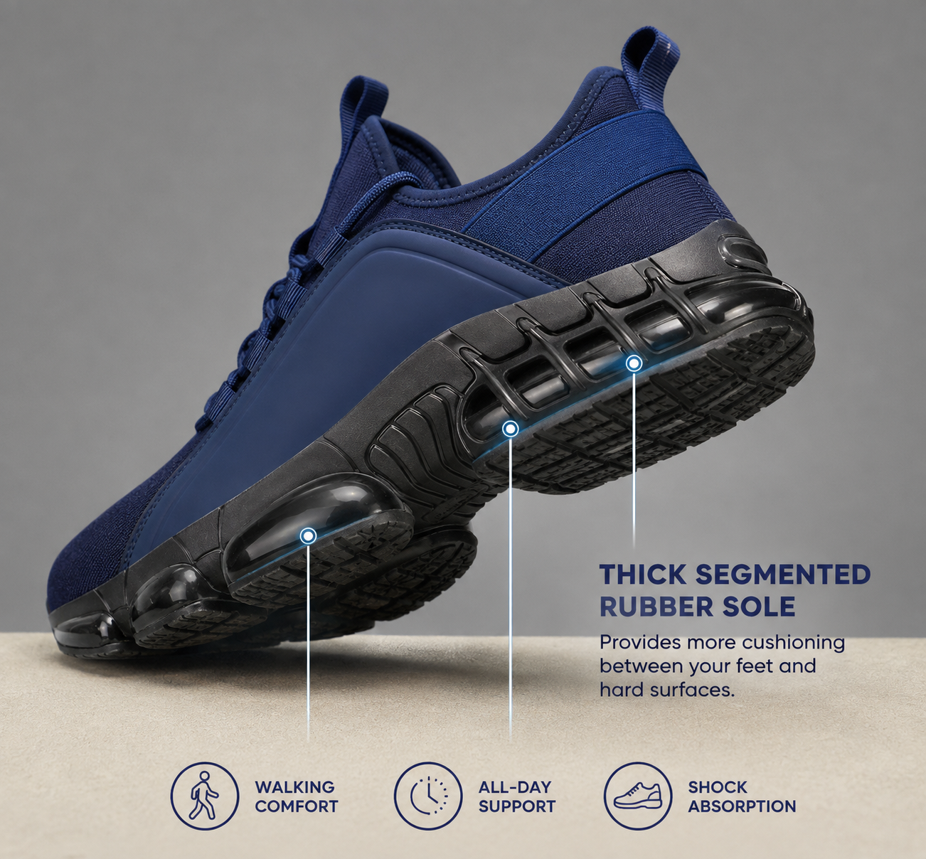 EaseStep™ Men's Lightweight Comfort & Support Sneakers