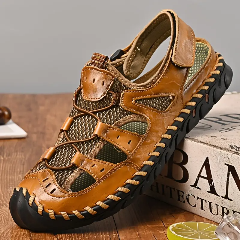 TrekStep™ Men’s Closed-Toe Comfort Sandals – Breathable Support for All-Day Walking