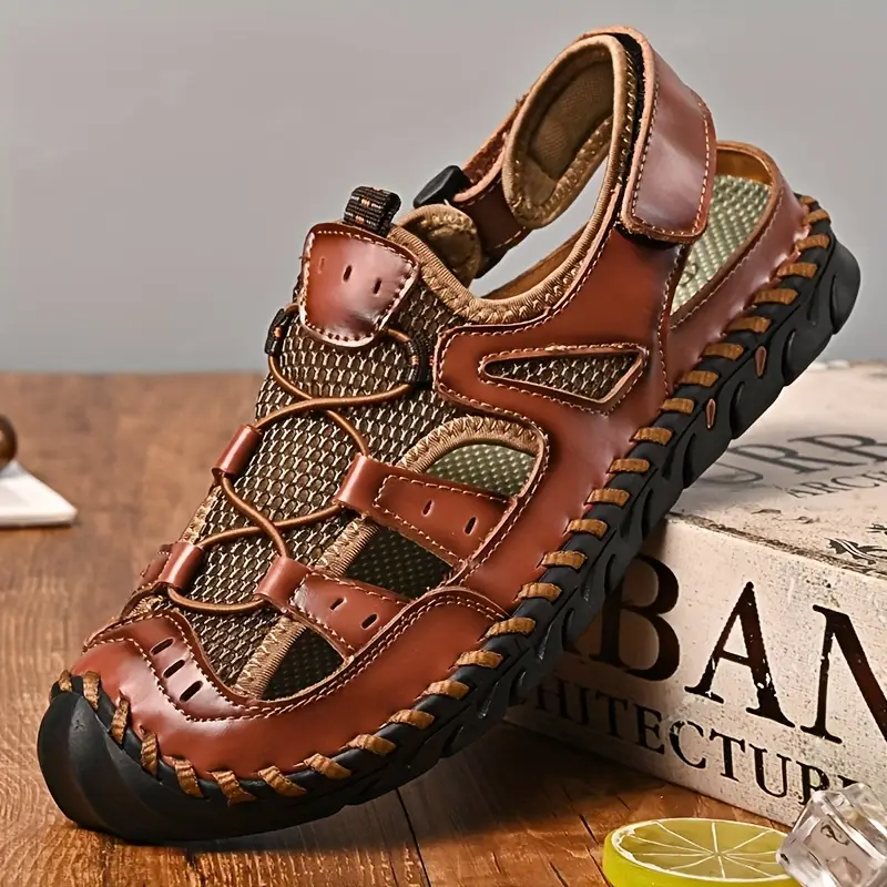 TrekStep™ Men’s Closed-Toe Comfort Sandals – Breathable Support for All-Day Walking