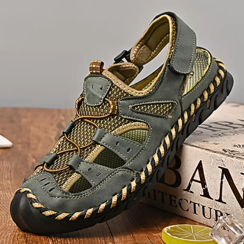 TrekStep™ Men’s Closed-Toe Comfort Sandals – Breathable Support for All-Day Walking
