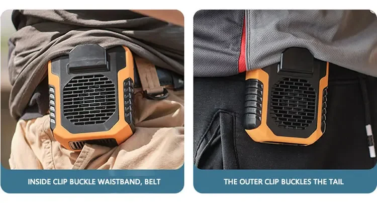 Early Summer Sale 49% Off🔥 2025 Smart AI Long-lasting Battery Powerful Portable Waist Clip Fan, Wearable Hanging Neck Fan