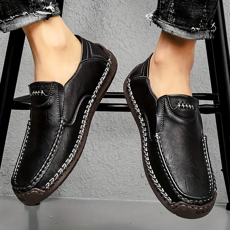 2026 EaseStep™ Classic Hand-Stitched Leather Loafers – Comfortable, Supportive, Slip-On