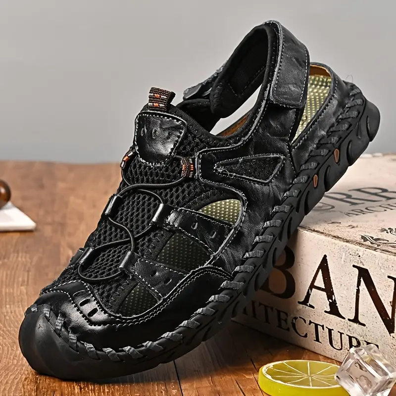 TrekStep™ Men’s Closed-Toe Comfort Sandals – Breathable Support for All-Day Walking