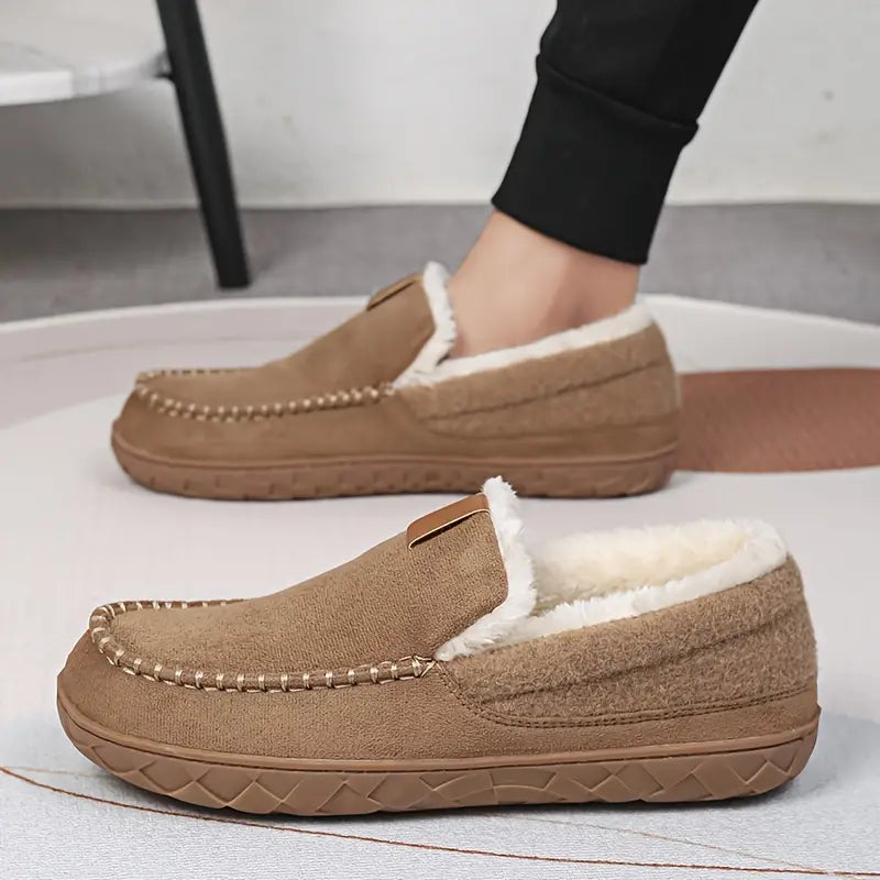 Men’s Plush Comfort Loafers – Cozy Warmth for Chilly Days