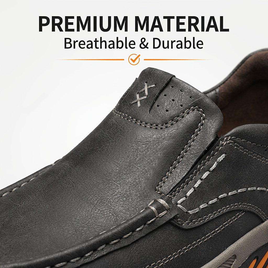 Men's Rugged Slip-On Shoes – Orthopedic Comfort & Wide Fit