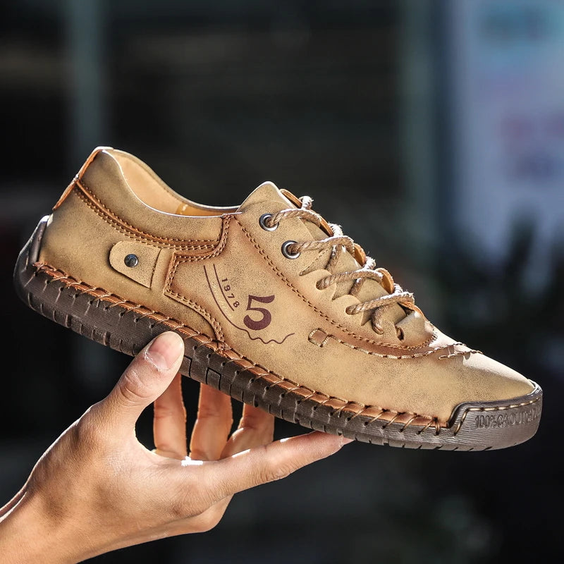 2025 Handmade Leather Sneakers for Men – Supportive & Stylish