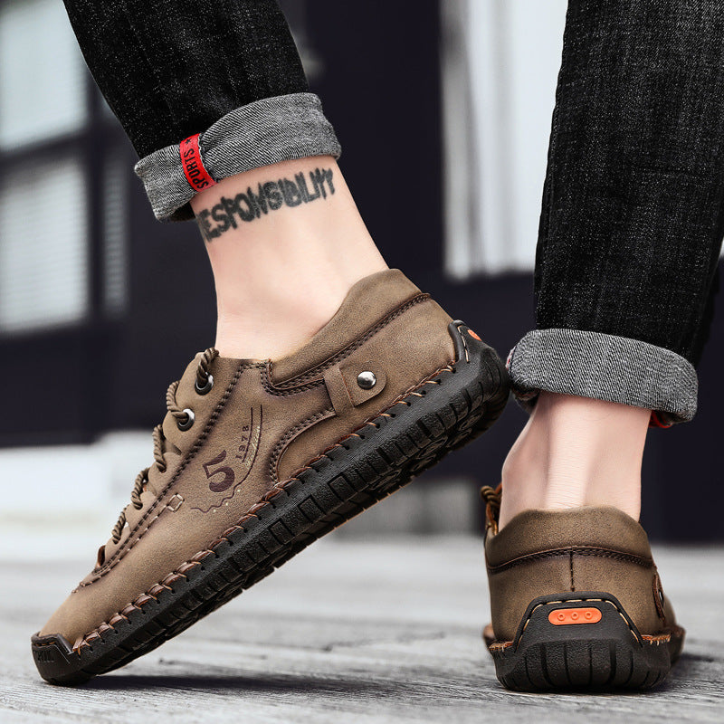 2025 Handmade Leather Sneakers for Men – Supportive & Stylish