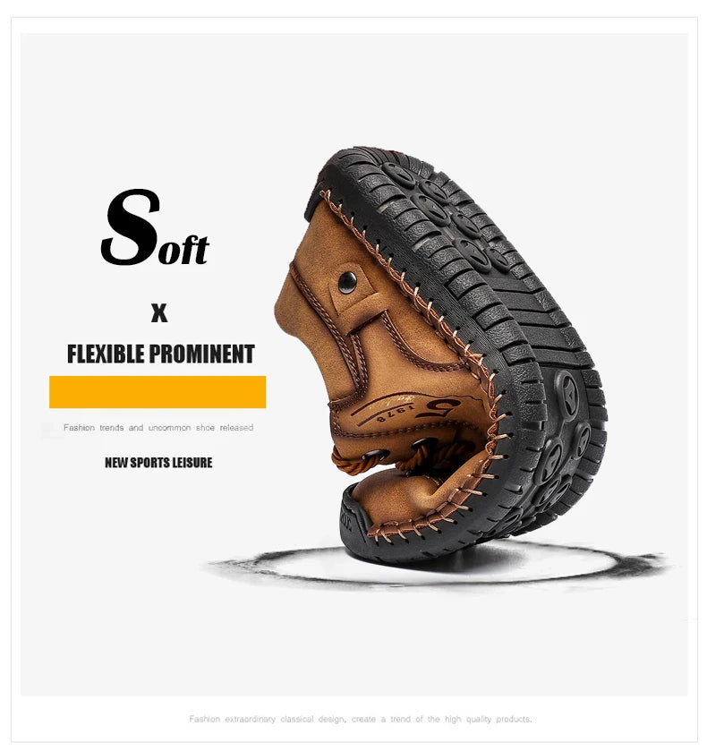 2025 Handmade Leather Sneakers for Men – Supportive & Stylish