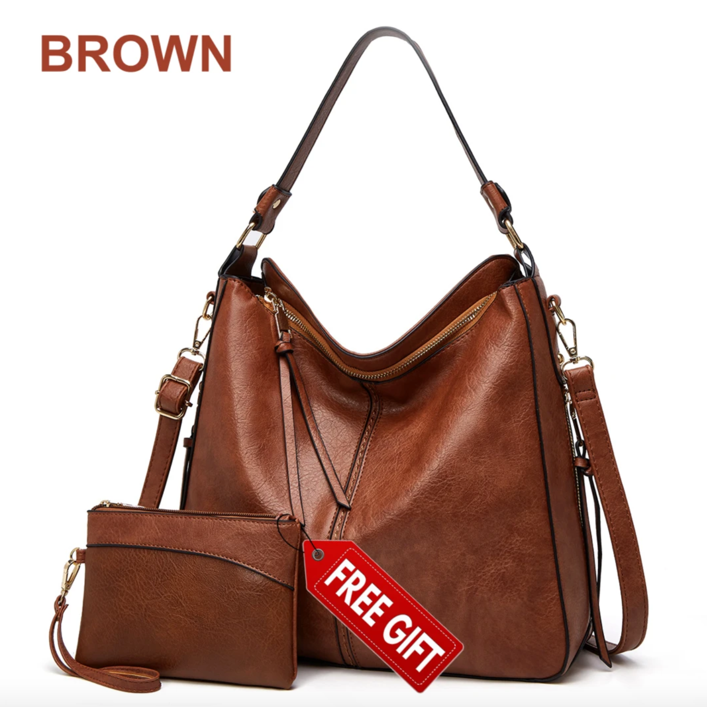 Luxury Leather Hobo Handbag [Special Gift for Limited time]