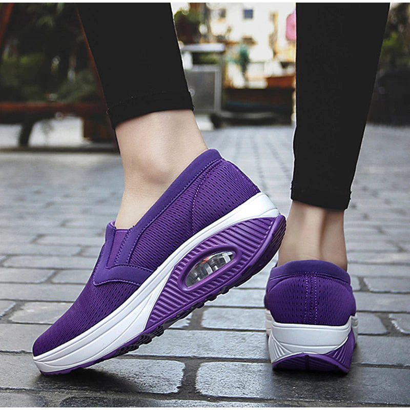 Air Cushion Slip-On Orthopedic Diabetic Walking Shoes, Soft Comfortable Working Shoes